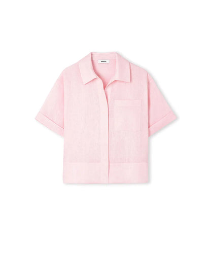 Pembe Tek Cepli Keten Bluz Is1260006123093 | Ipekyol