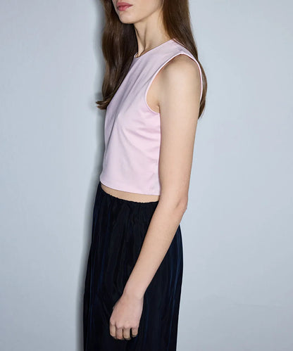 Pembe Bisiklet Yaka Crop Tişört Is1260070176093 | Ipekyol