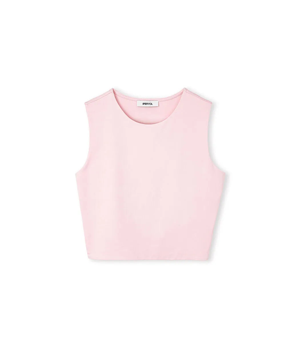 Pembe Bisiklet Yaka Crop Tişört Is1260070176093 | Ipekyol