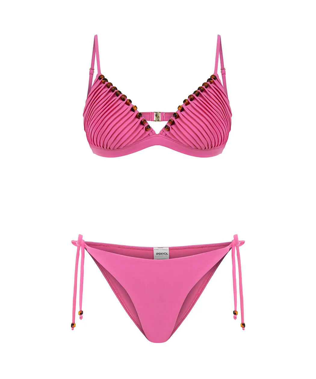 Pembe Boncuk Aksesuarlı Bikini Seti Is1260038013033 | Ipekyol