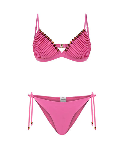 Pembe Boncuk Aksesuarlı Bikini Seti Is1260038013033 | Ipekyol