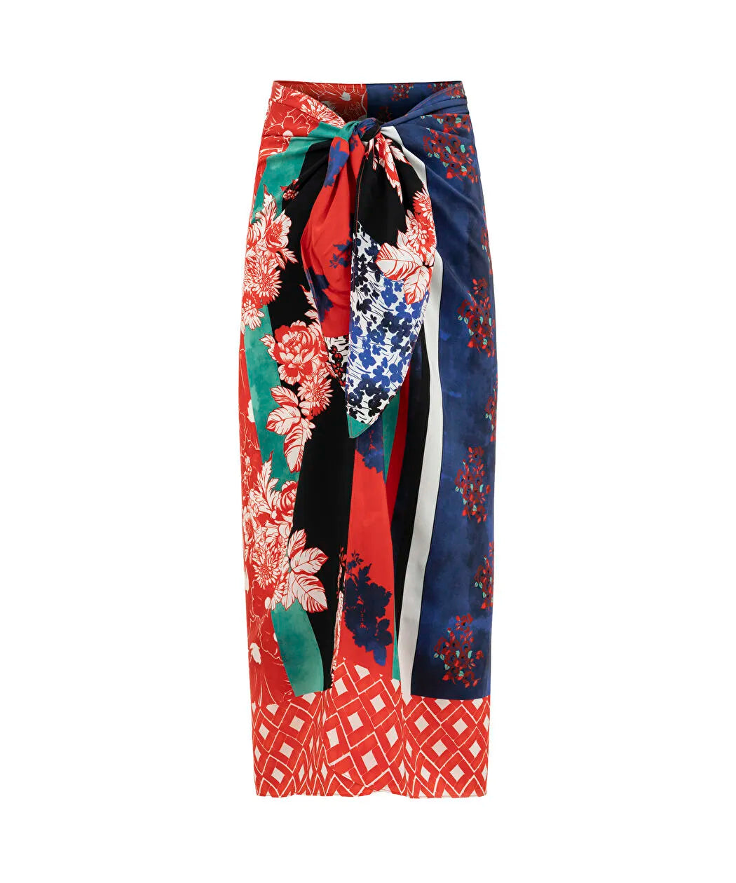 Kırmızı Floral Baskılı Pareo Is1260073007034 | Ipekyol