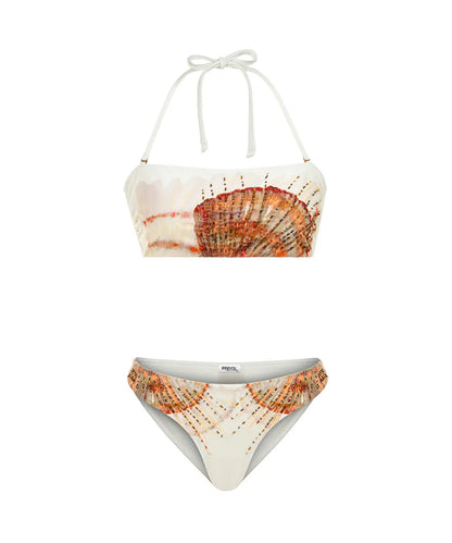 Ekru Desenli Ve Işlemeli Bikini Seti Is1260038006018 | Ipekyol