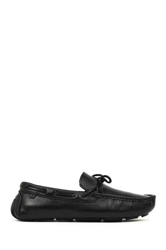 Erkek Siyah Deri Casual Loafer