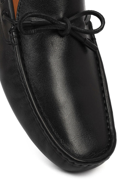Erkek Siyah Deri Casual Loafer