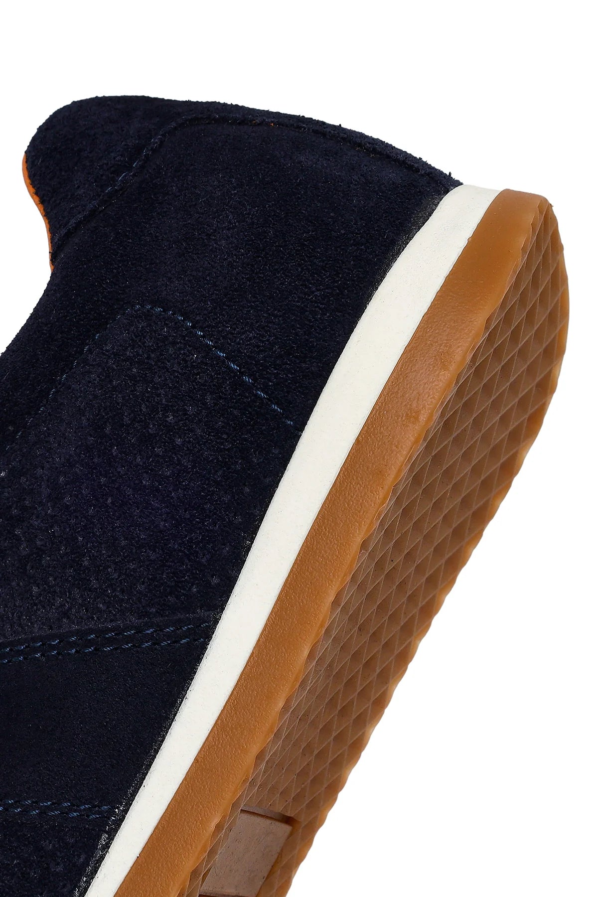 Erkek Lacivert Bağcıklı Süet Deri Sneaker