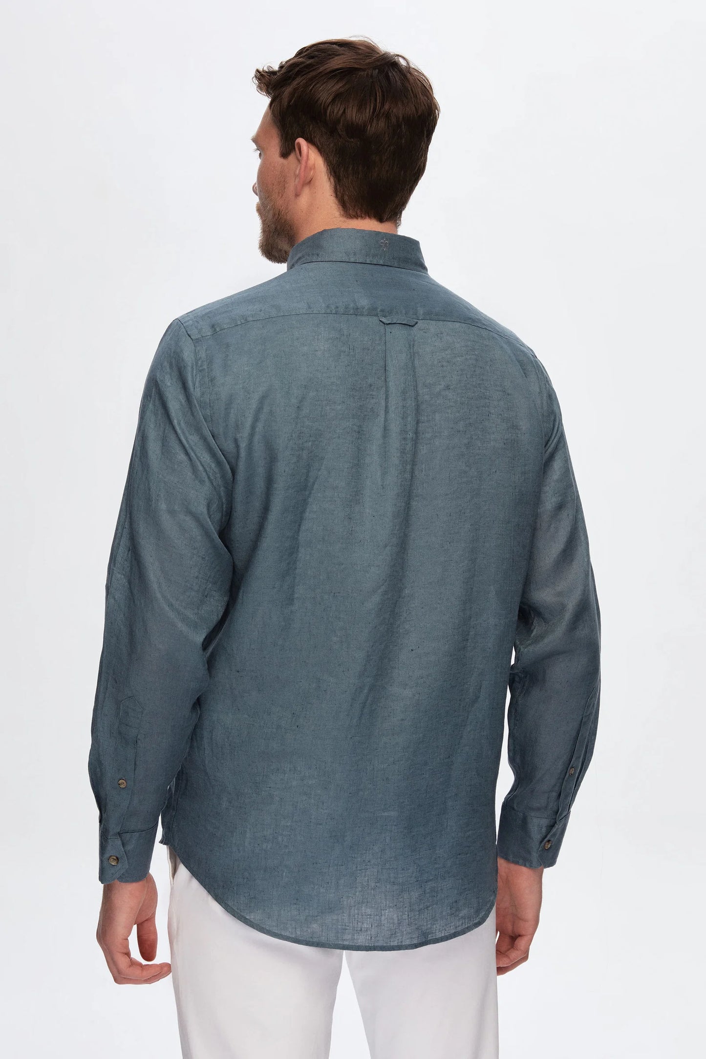 Damat Comfort Yeşil Düz Keten Gömlek