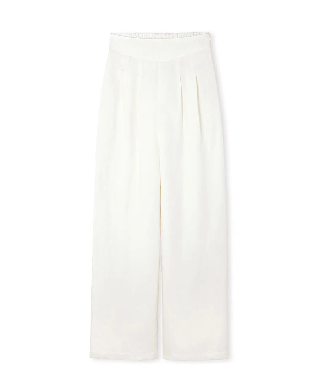 Beyaz Keten Içerikli Wide Leg Fit Pantolon Is1260003186002 | Ipekyol