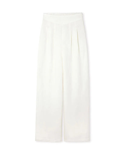 Beyaz Keten Içerikli Wide Leg Fit Pantolon Is1260003186002 | Ipekyol
