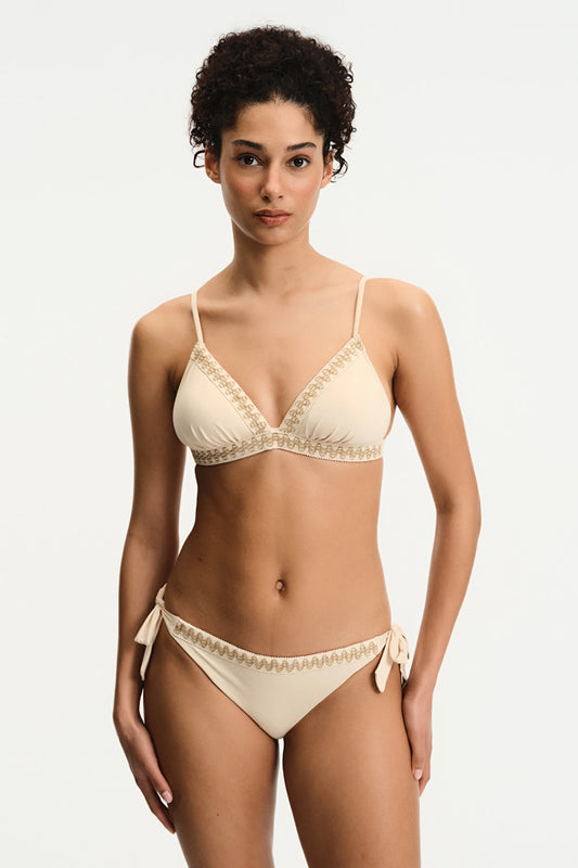 Pastel Bej Kaia Üçgen Fit Bikini Üstü