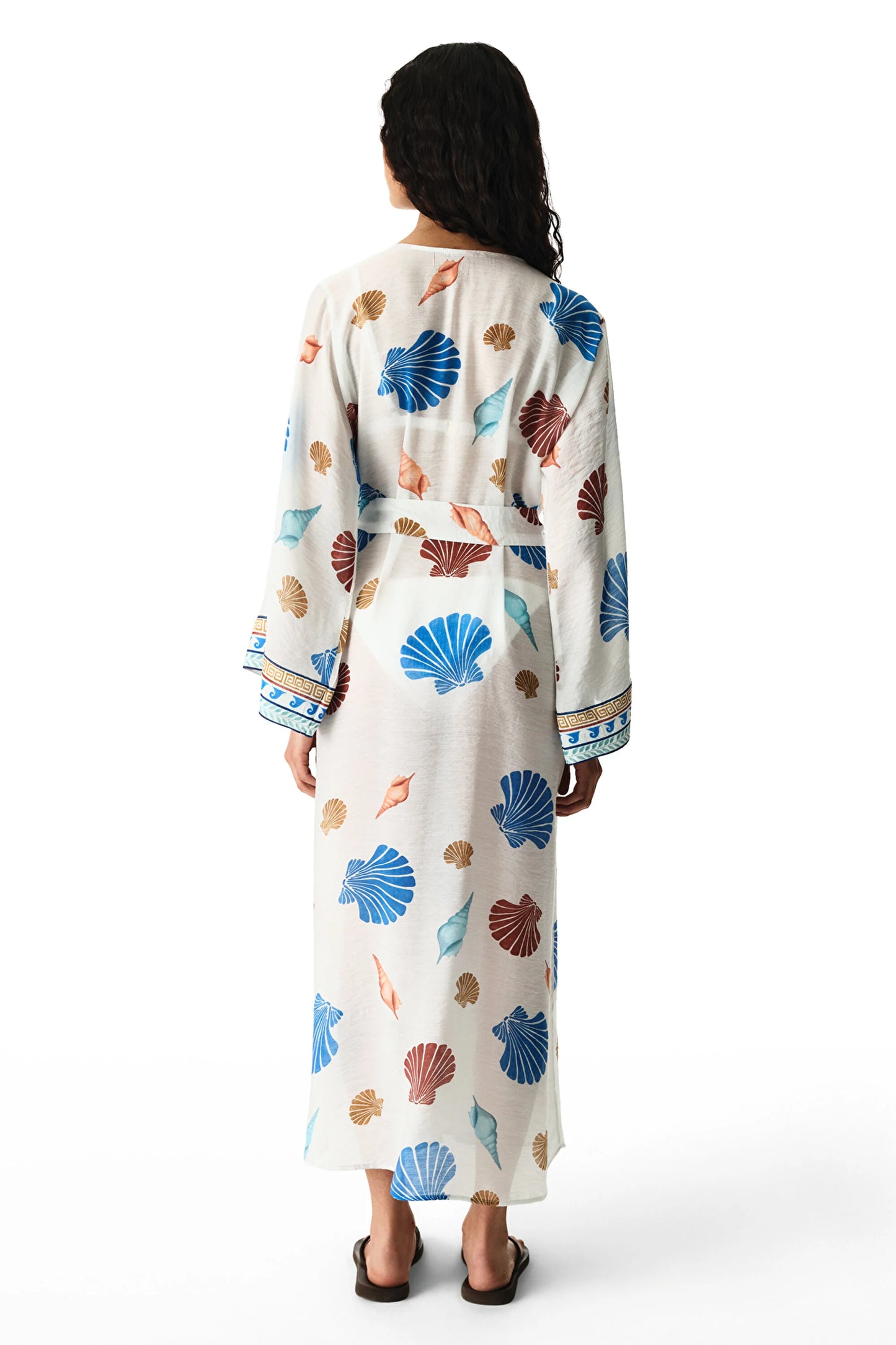 Renkli Santorini Kimono