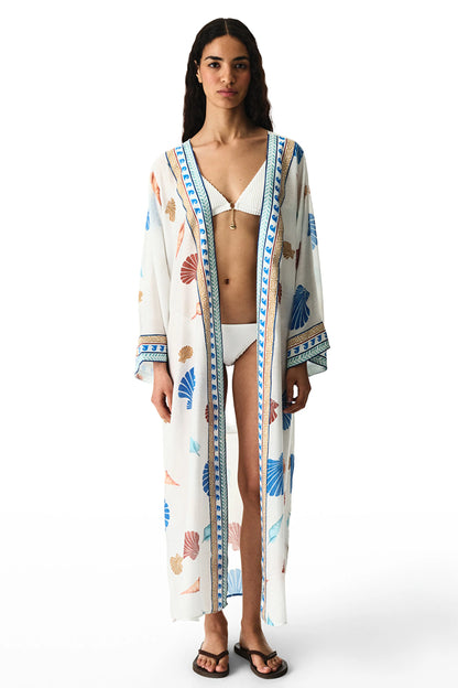 Renkli Santorini Kimono