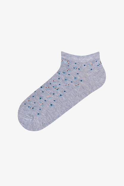So Florals 5'li Patik Çorap