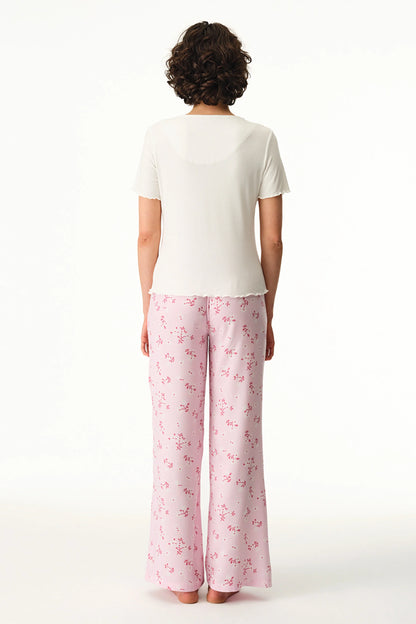 Pembe Chloe Pantolon Pijama Takımı