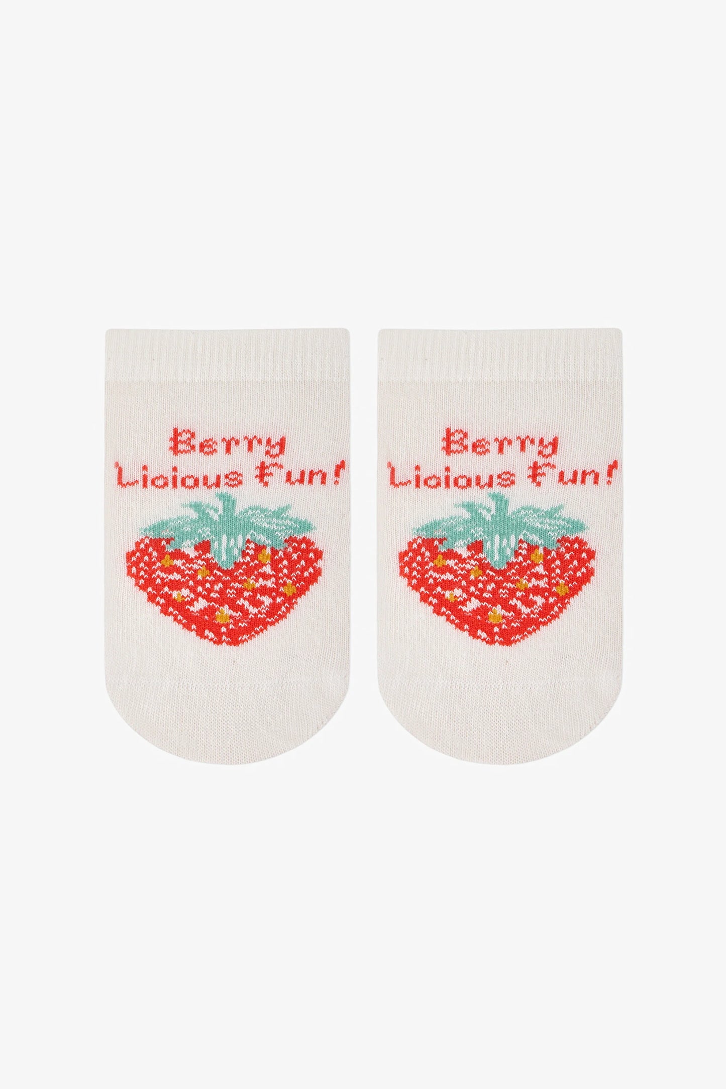 Pembe Kız Çocuk Berrylicious Fun 3 'lü Patik Çorap