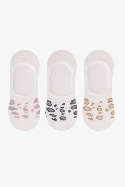 Silvery Leopard 3'lü Babet Çorabı