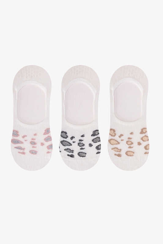 Silvery Leopard 3'lü Babet Çorabı