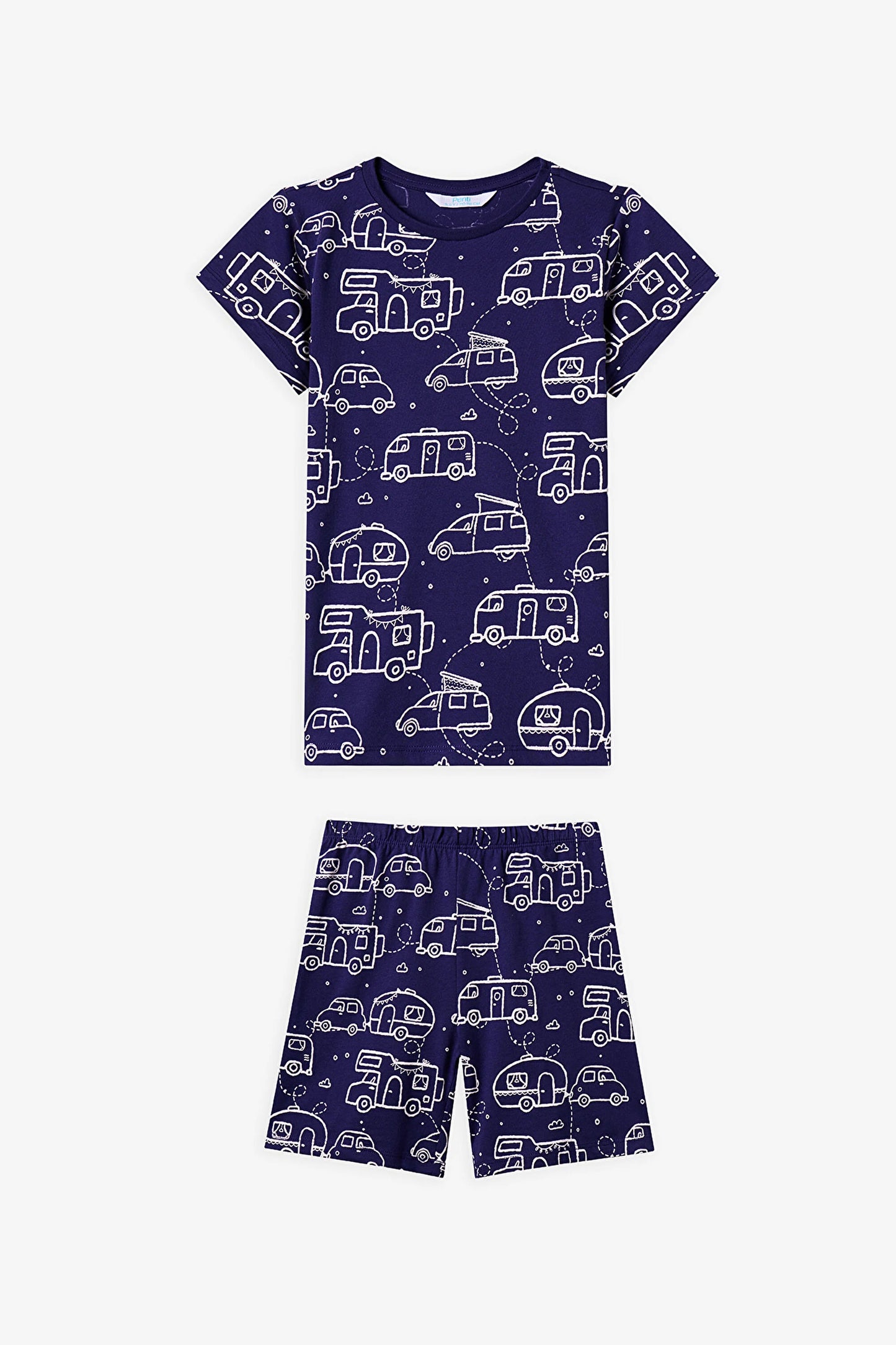 Mint Yeşili Erkek Çocuk Adventure Await Pamuklu 2'li Pijama Takımı