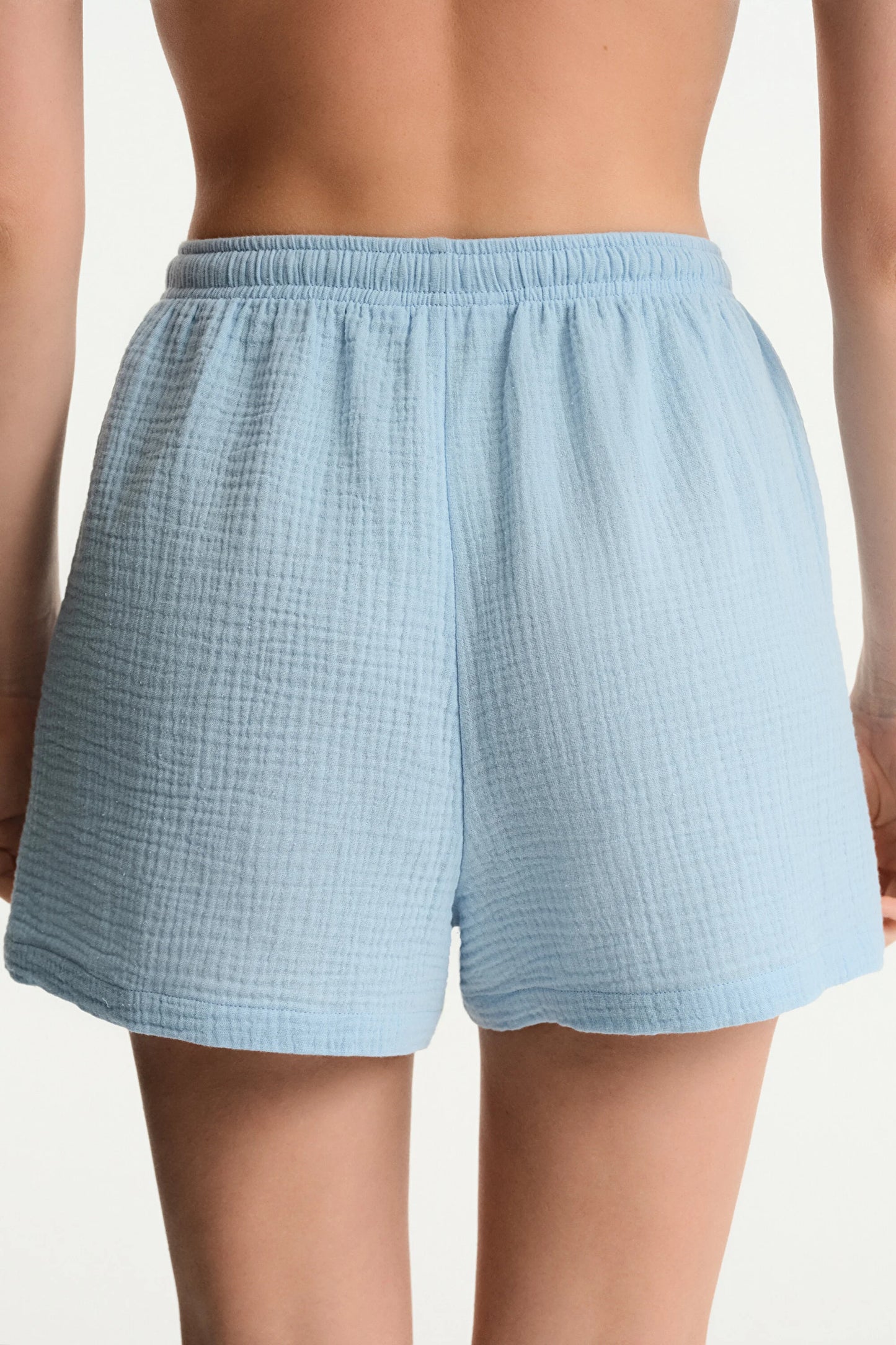 Pastel Mavi Lessi Şort