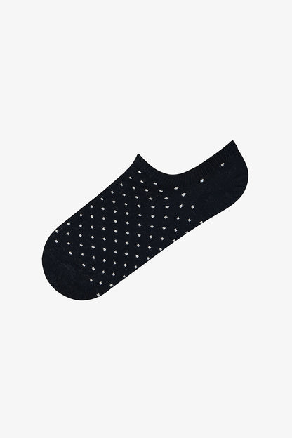 3 Çift Burun Dikişsiz Puantiye Ve Çizgi Desenli Sneaker Çorap