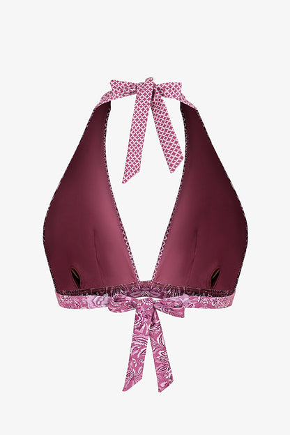 Renkli Rosa Deep V Bikini Üstü