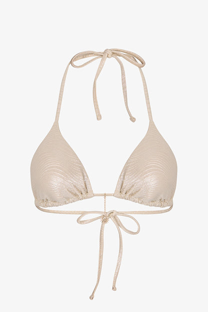 Ekru Deja Üçgen Bikini Üstü