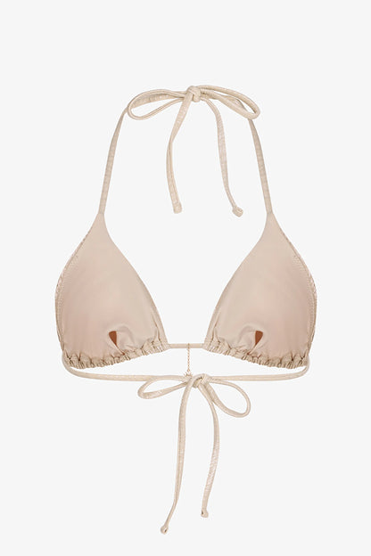 Ekru Deja Üçgen Bikini Üstü