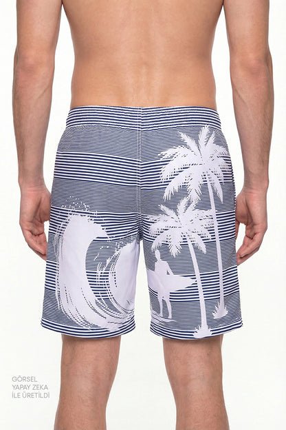 Erkek Lacivert Surf Revival Şort