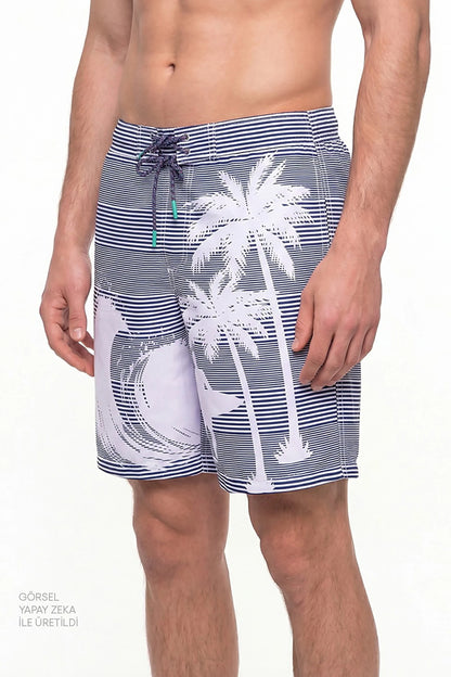 Erkek Lacivert Surf Revival Şort