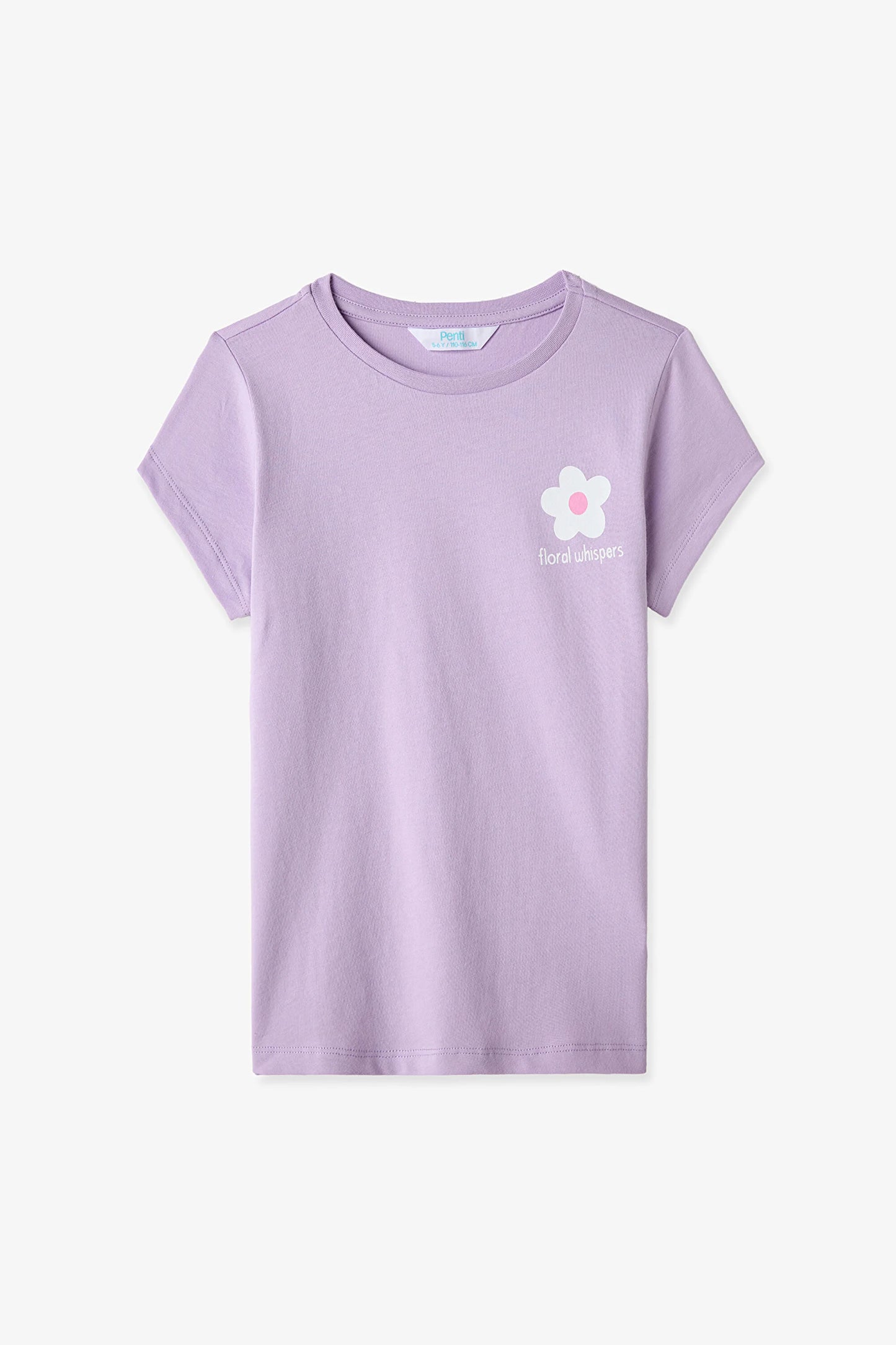 Lila Kız Çocuk Floral Whispers Pamuklu 2'li Pijama Takımı