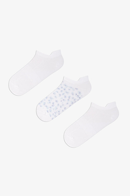 3 Çift Burun Dikişsiz Spor Microfiber Leopar Desenli Çekçekli Patik Çorap