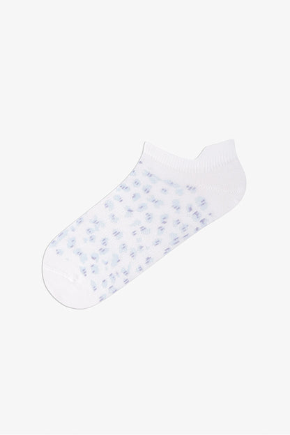 3 Çift Burun Dikişsiz Spor Microfiber Leopar Desenli Çekçekli Patik Çorap