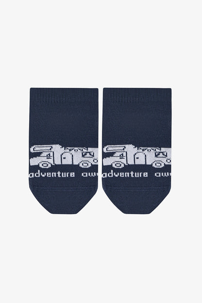 Mavi Erkek Çocuk Adventure Awaits 4'lü Patik Çorap