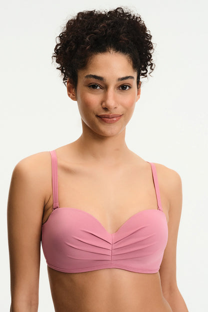 Gül Pembesi Lotus Straplez Bikini Üstü