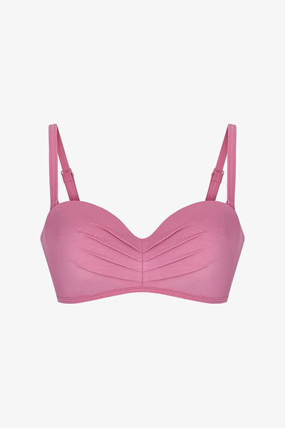 Gül Pembesi Lotus Straplez Bikini Üstü