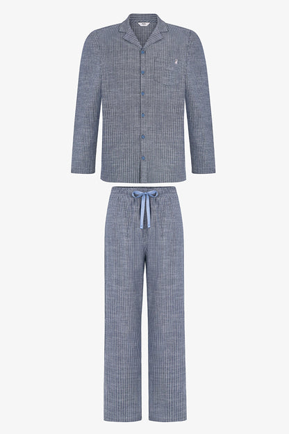 Erkek Renkli Oat Check Pijama Takımı