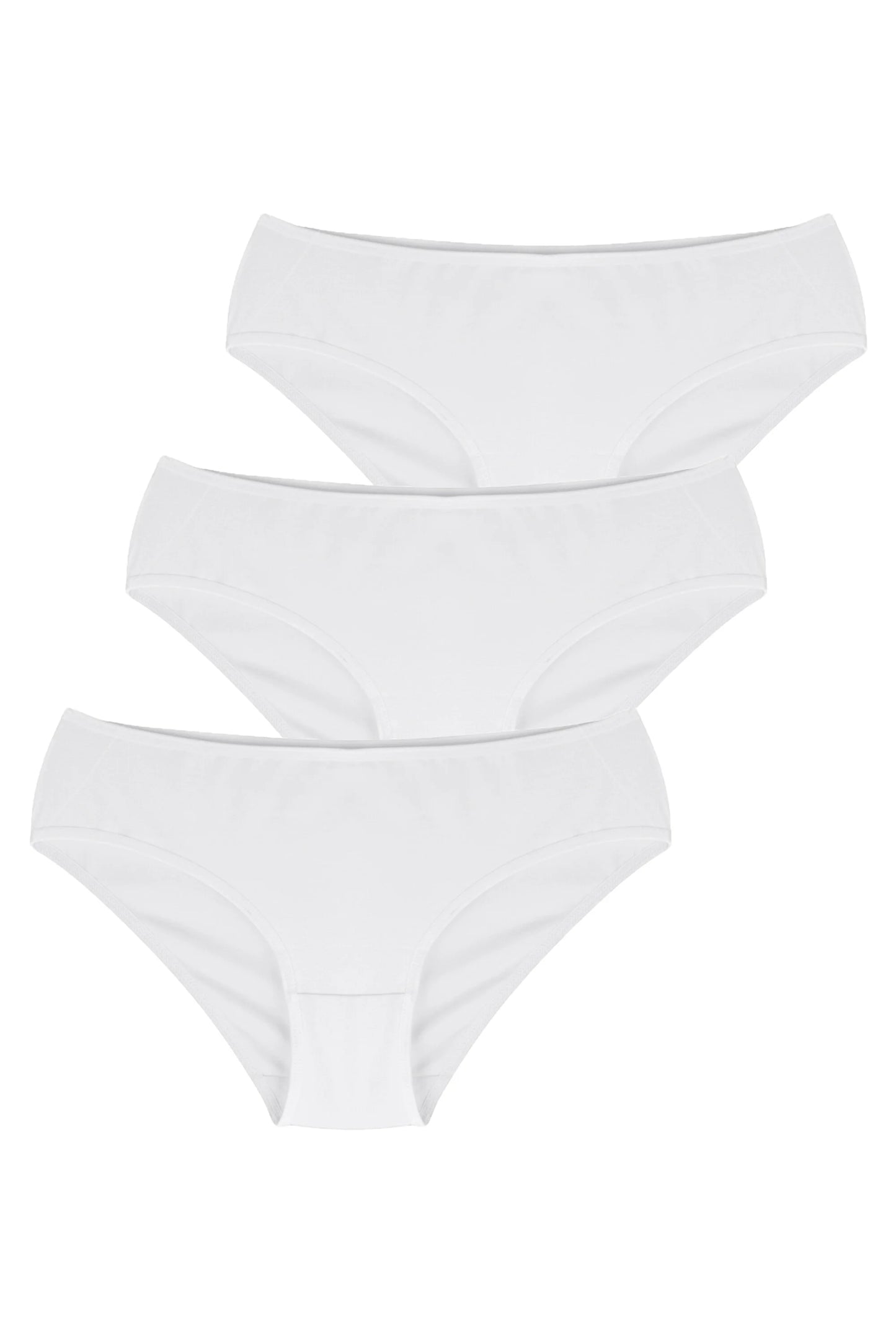 Optik Beyaz Cover 3'lü Pamuklu Slip Külot