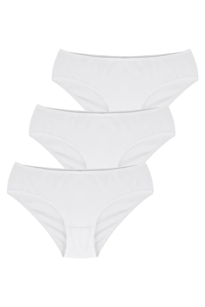 Optik Beyaz Cover 3'lü Pamuklu Slip Külot