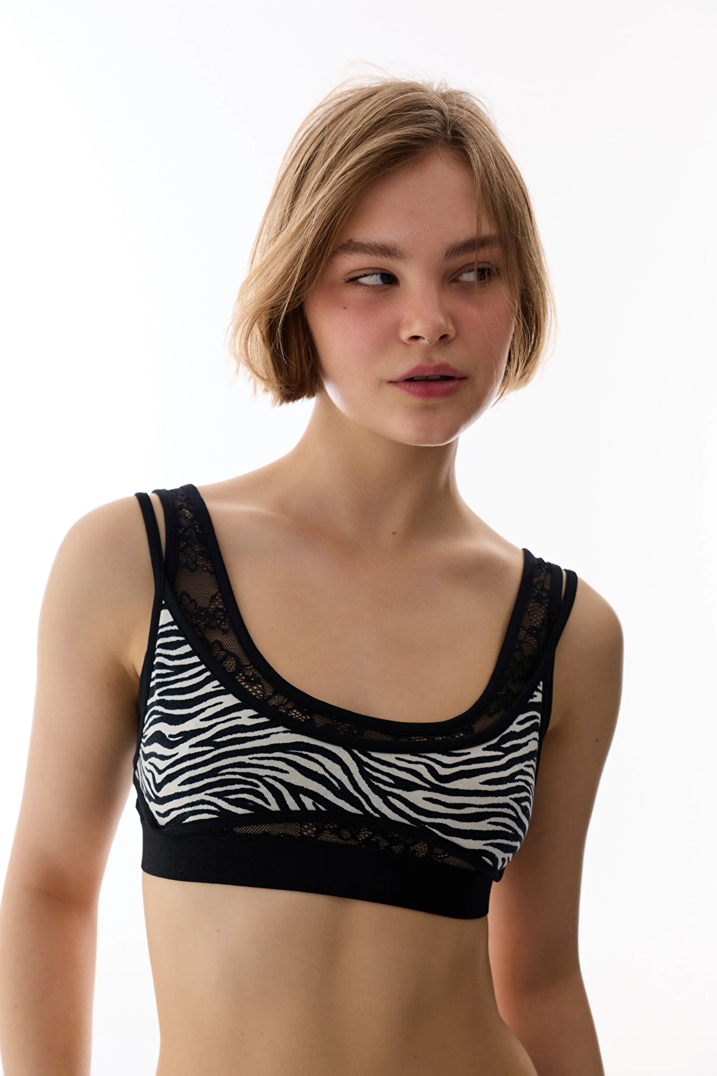 Zebra Bra Bikini Üstü