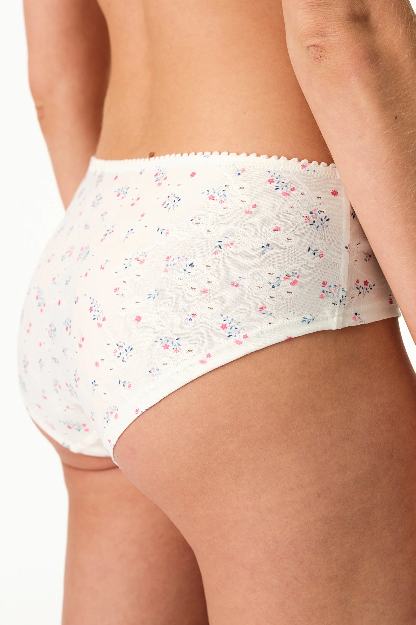 Kırık Beyaz Eyelet Boyshort Boxer