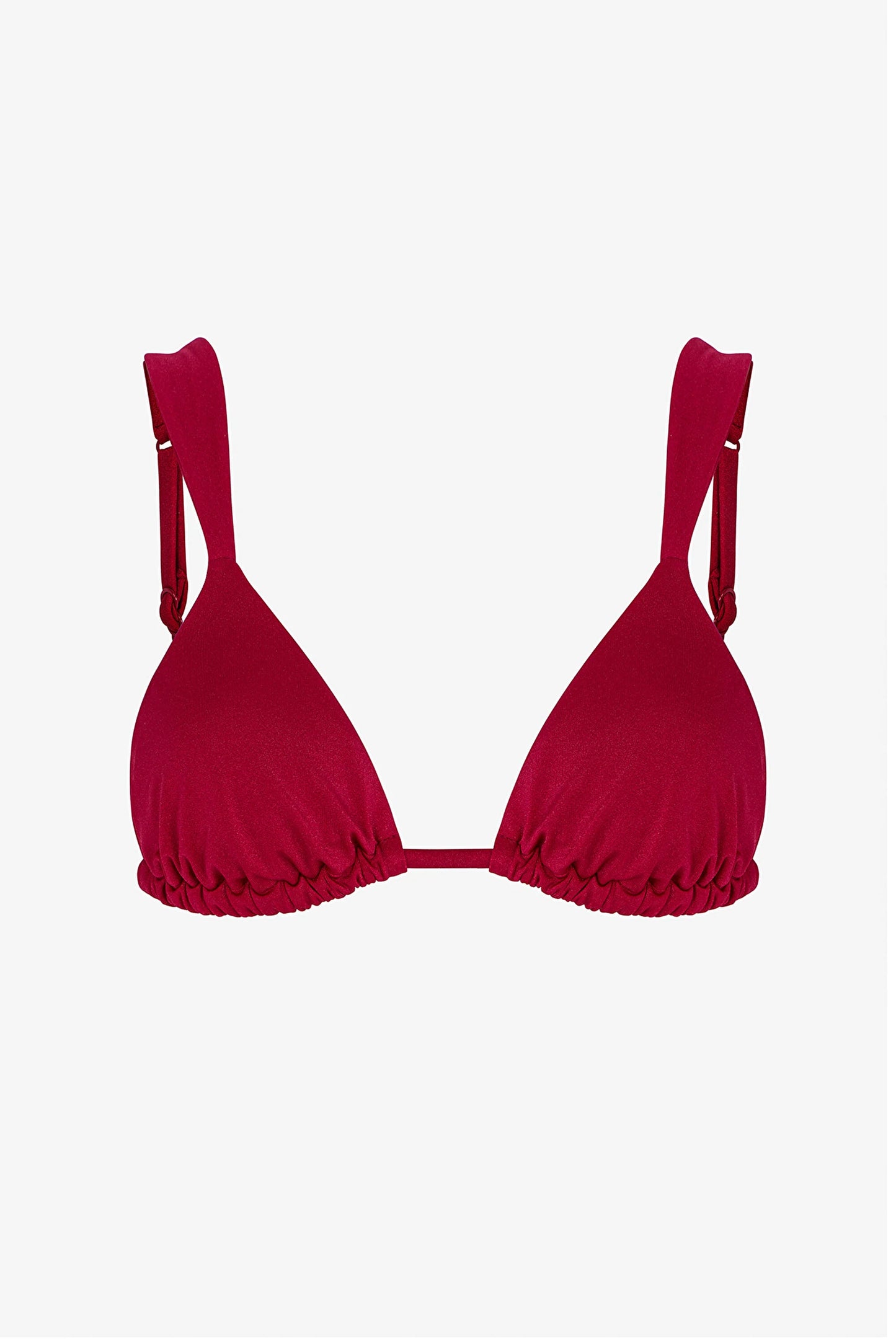 Bordo Evelyn Üçgen Bikini Üstü