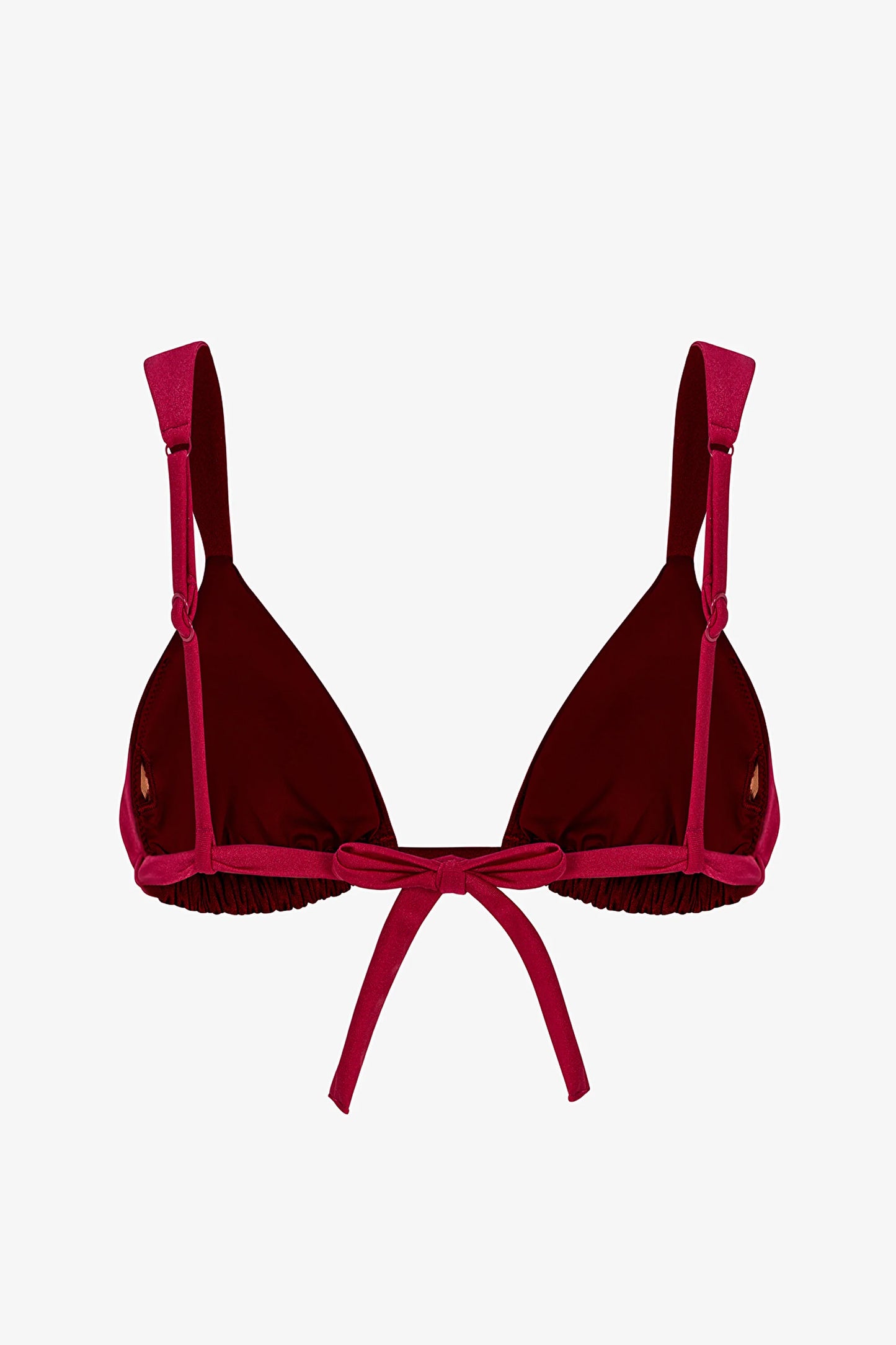 Bordo Evelyn Üçgen Bikini Üstü