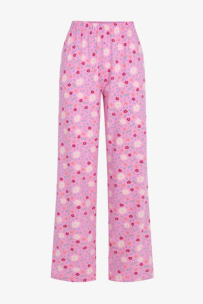 Pembe Weekends Pamuklu Pantolon Pijama Takımı