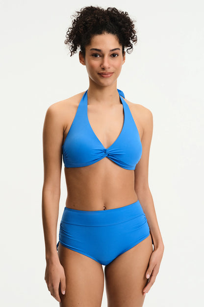 Okyanus Mavi New Üçgen Twist Bikini Üstü