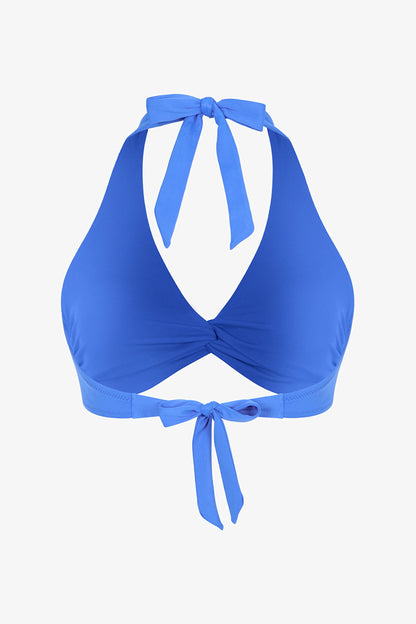 Okyanus Mavi New Üçgen Twist Bikini Üstü