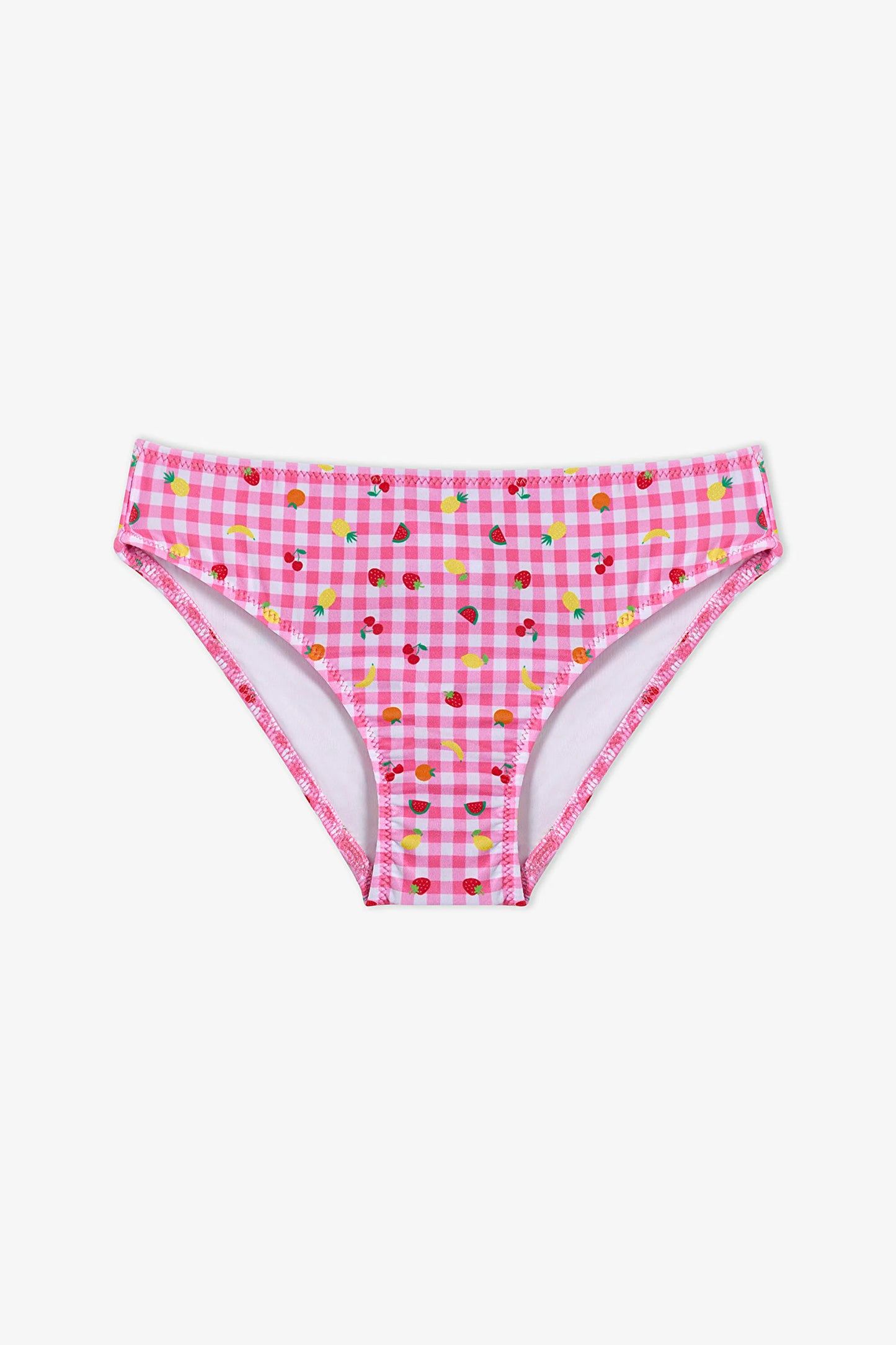 Pembe Kız Çocuk Picnic Üçgen Bikini Takımı