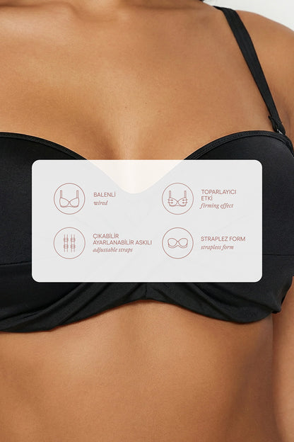 Siyah Beauty Toparlayıcı Bikini Üstü