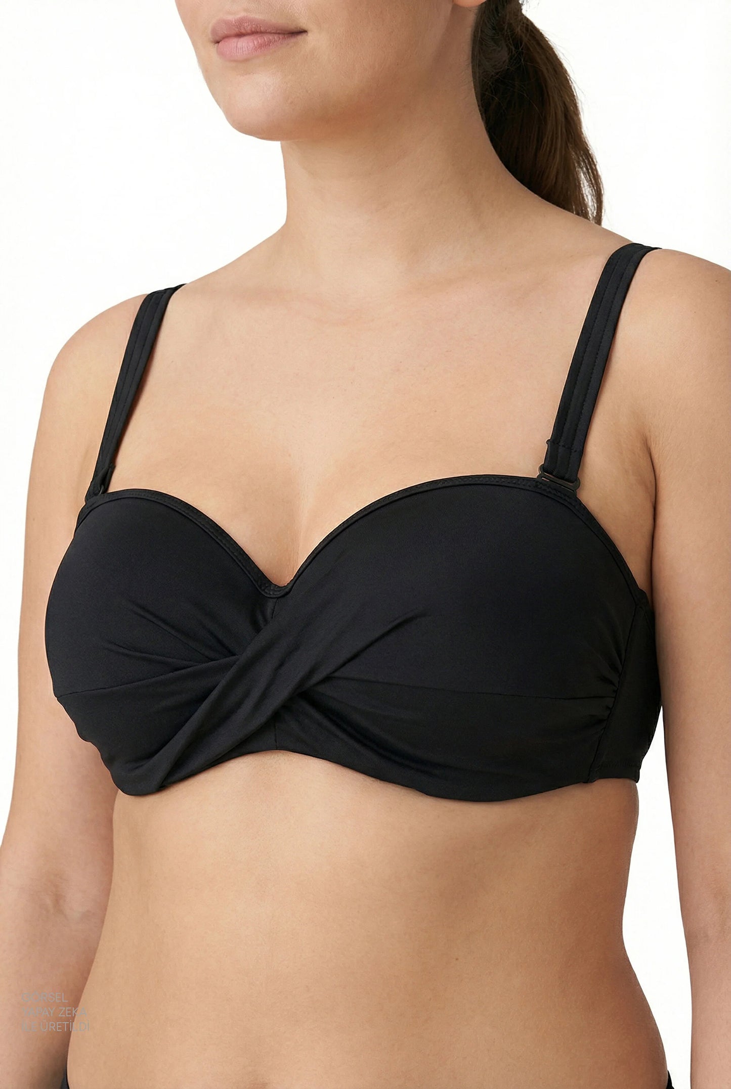 Siyah Beauty Toparlayıcı Bikini Üstü