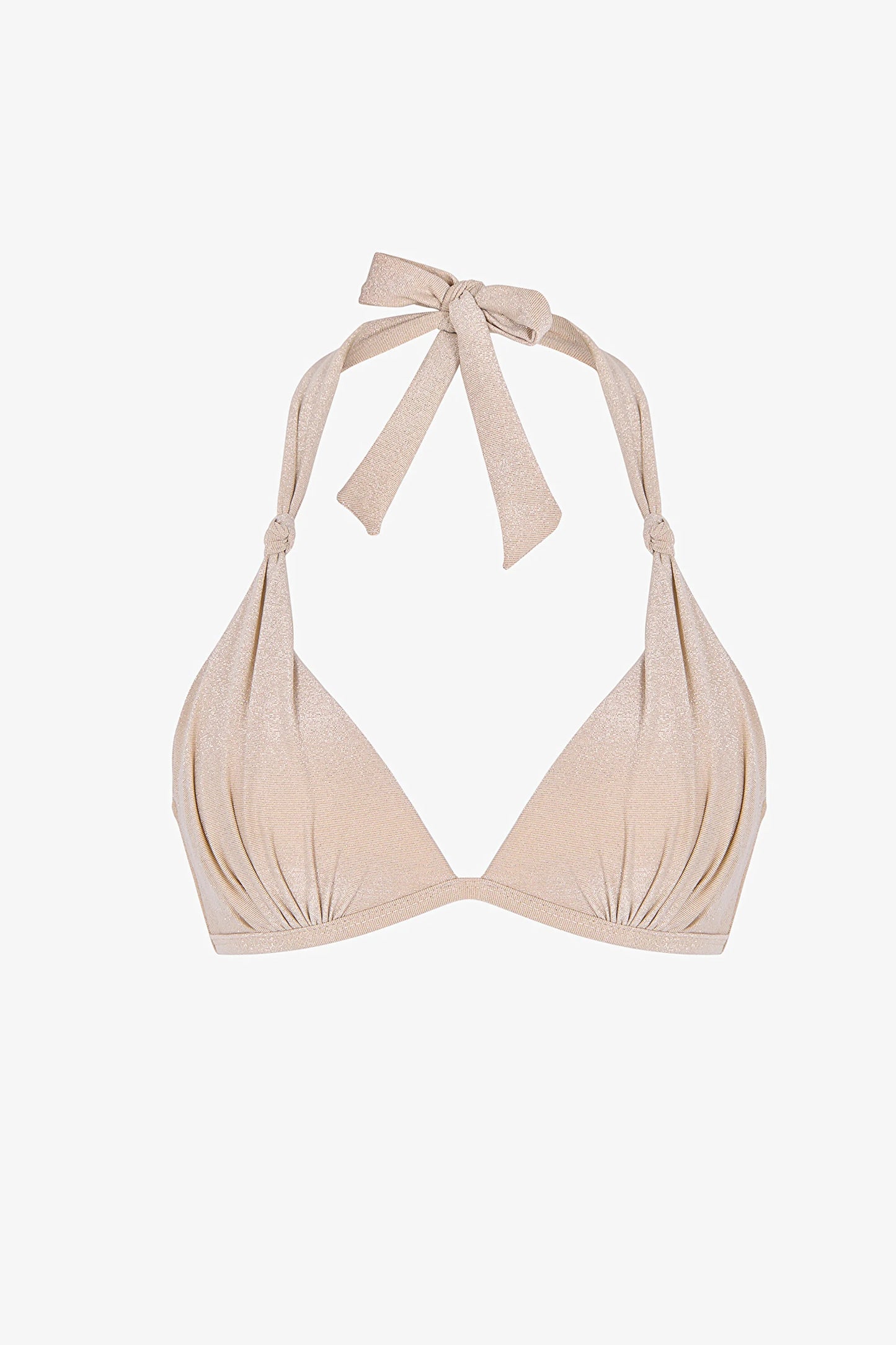 Bej Devon Ruched Bikini Üstü