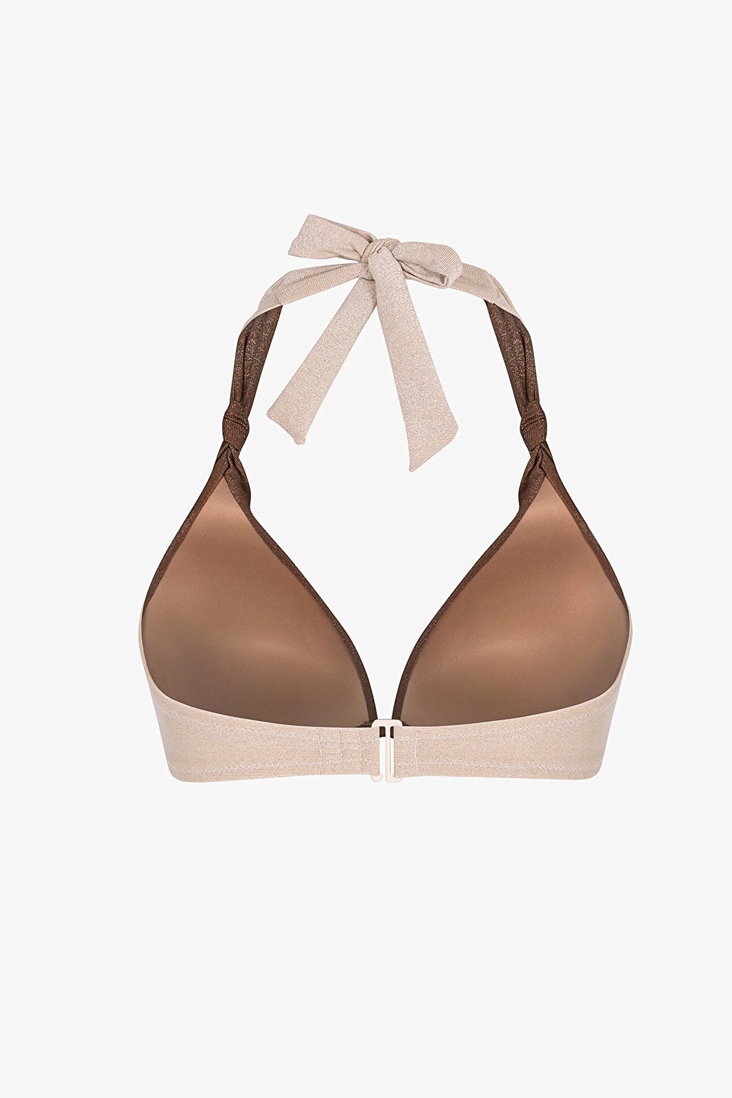 Bej Devon Ruched Bikini Üstü